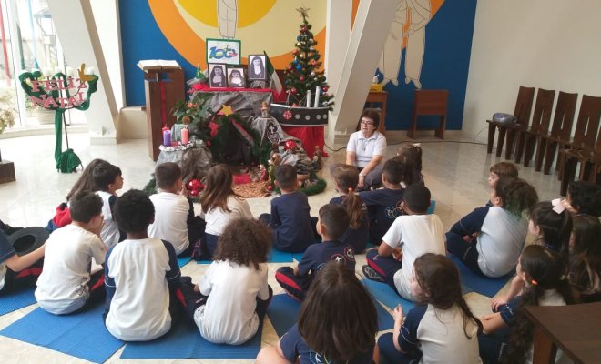 2019 - Celebrao de Natal na capela com o 1 Ano A e B