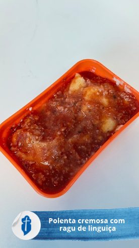 Polenta cremosa com ragu de lingui�a - Esta��o Passio S�o Paulo da Cruz