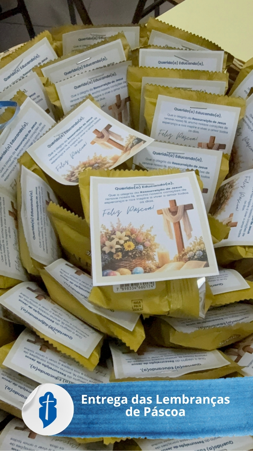 Entrega das Lembran�as de P�scoa S�o Paulo da Cruz