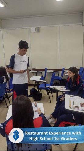 Restaurant Experience with High School 1stGraders So Paulo da Cruz