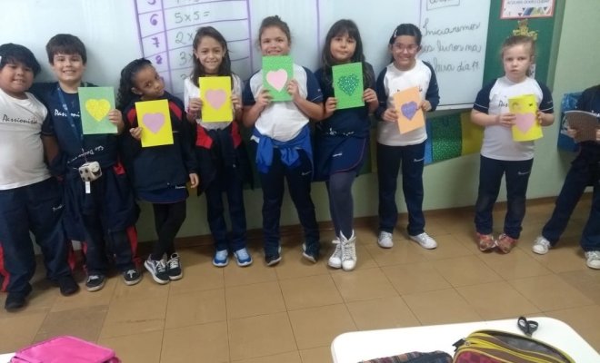 2020 - Valentines day with Fundamental I - Teacher Fernanda