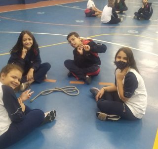 2022 - Atividade interdisciplinar na aula de Educação Física - 5º Ano A, B e C - São Paulo da Cruz
