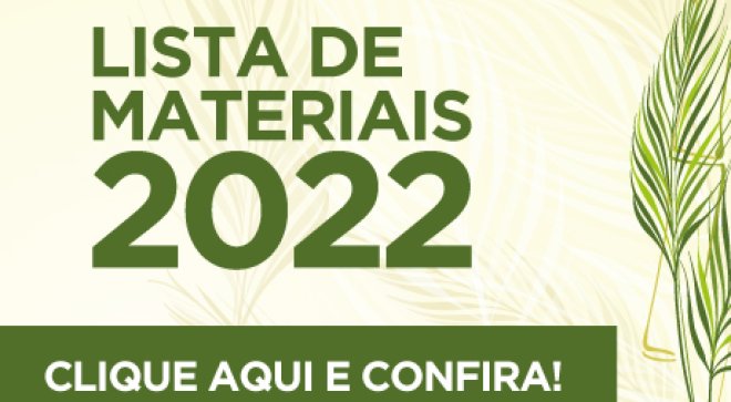 Lista de Materiais 2022: clique aqui! - So Paulo da Cruz